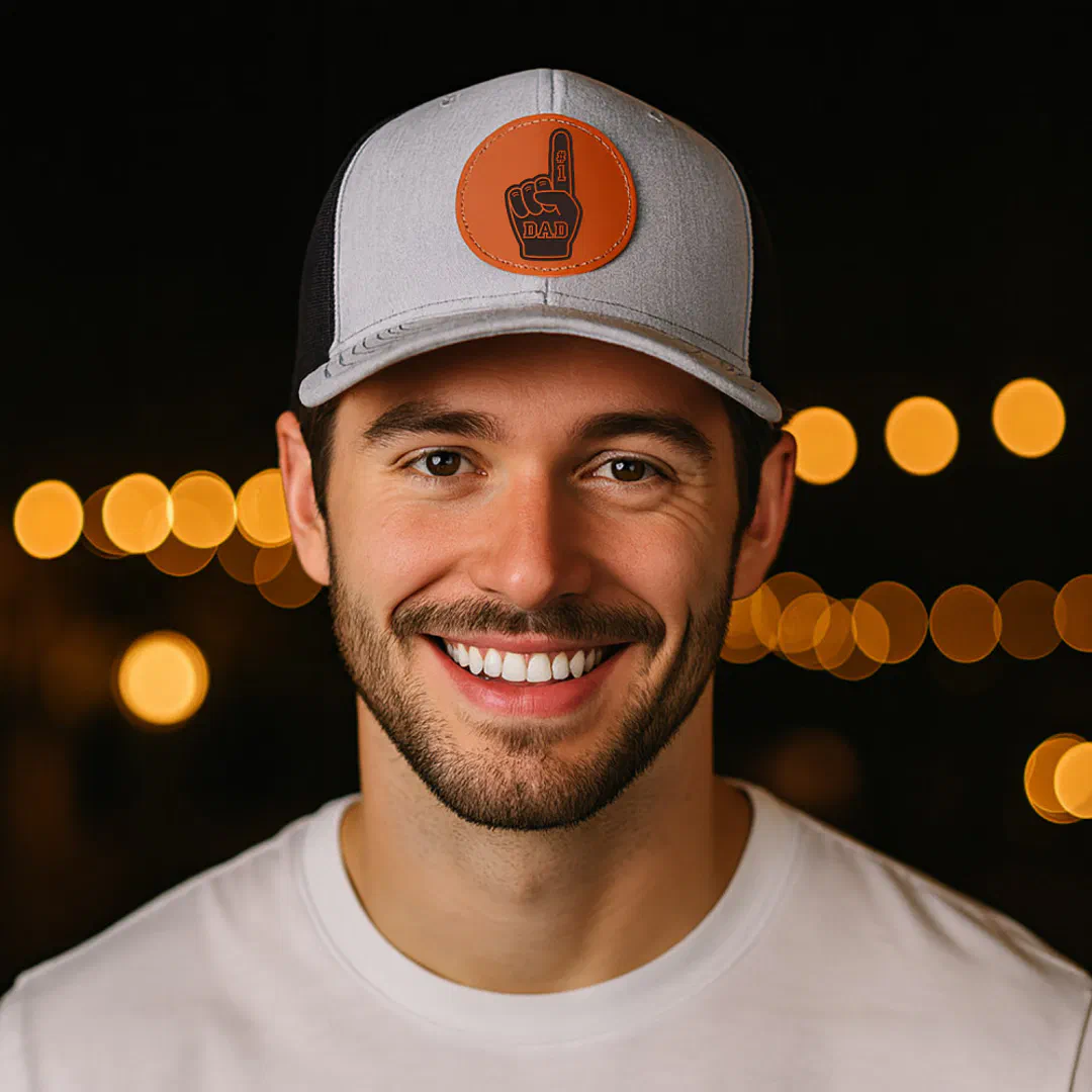 Best Dad ever Number one dad father’s day gift Leather Patch Hat