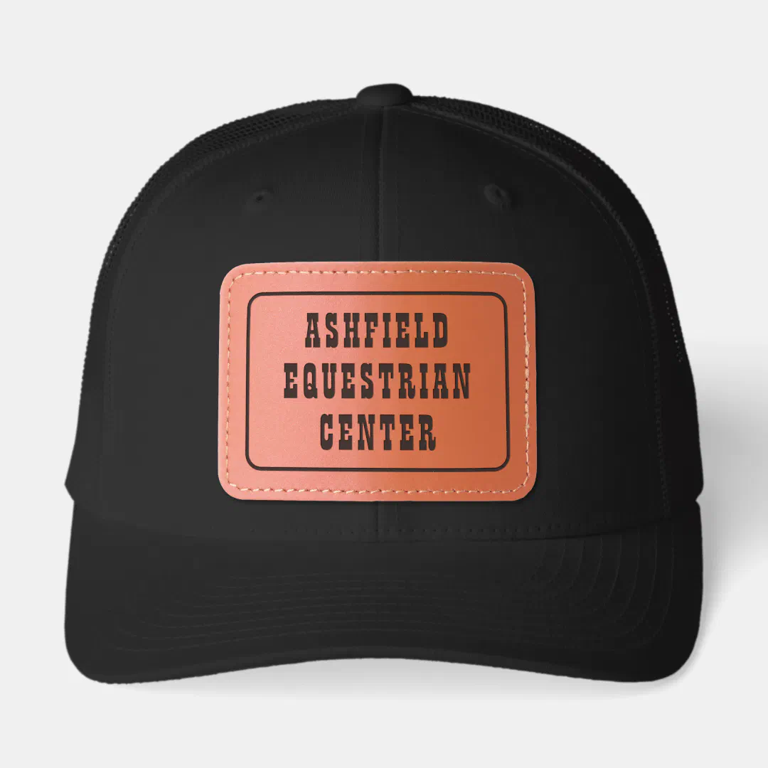 Equestrian Western Rodeo Country Custom Barn Name Leather Patch Hat