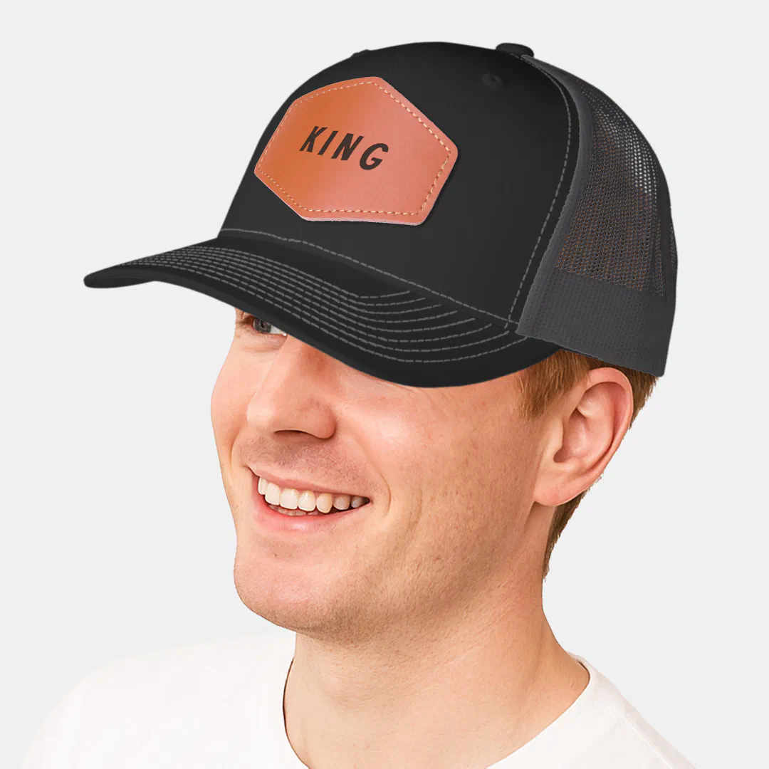 KING Everyday Wear Modern-Cap Style Richardson Leather Patch Hat