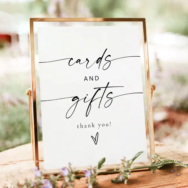 Modern Cards and Gifts Wedding Table Poster
