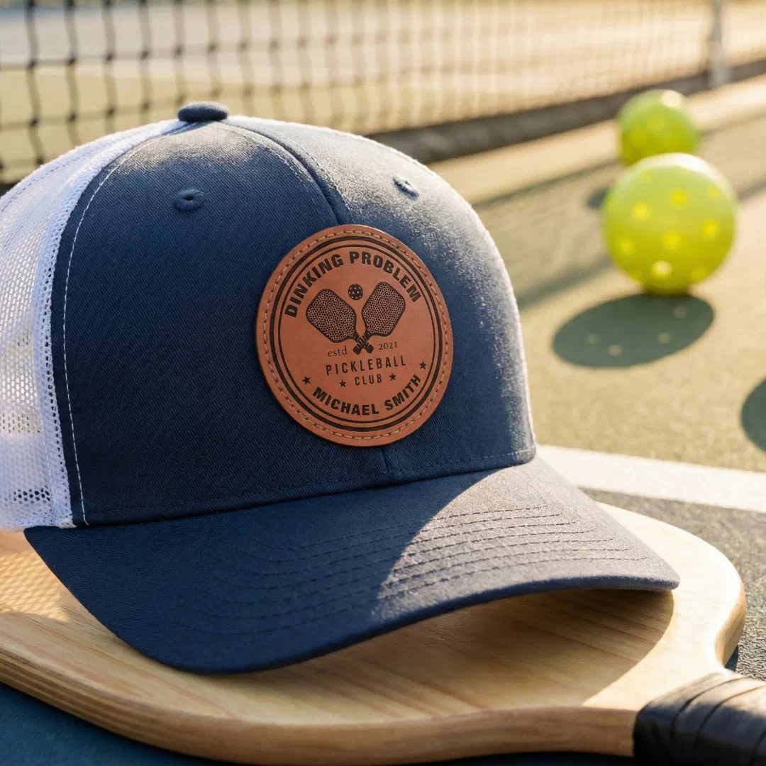Pickerball club leather patch hat