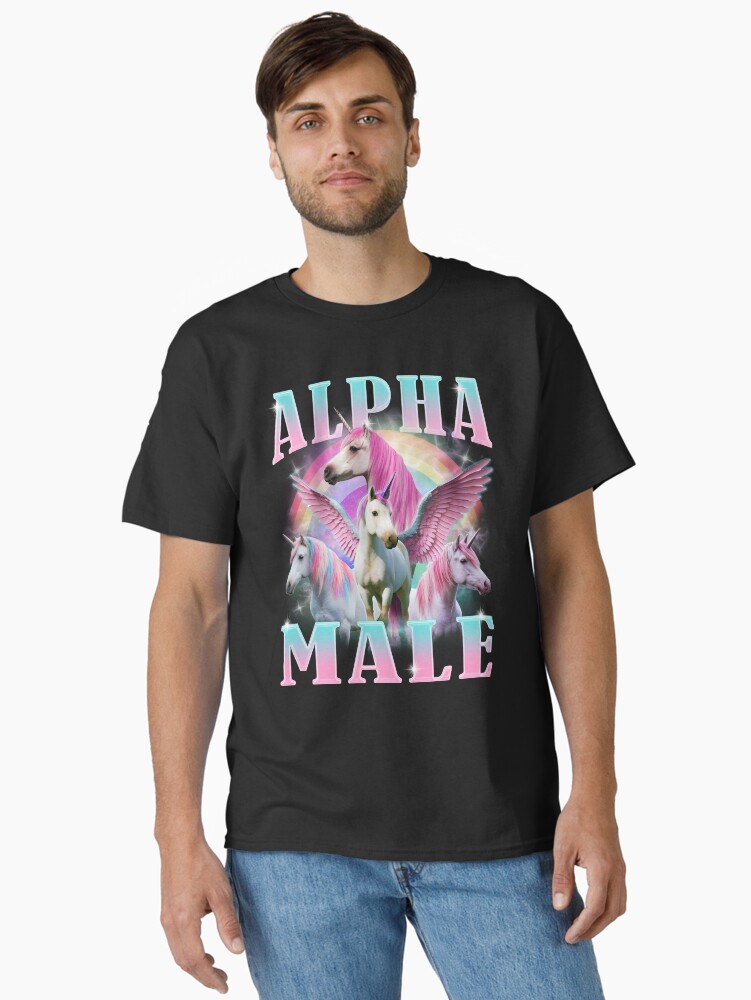 Alpha Male Unicorn Funny Meme Classic T-Shirt
