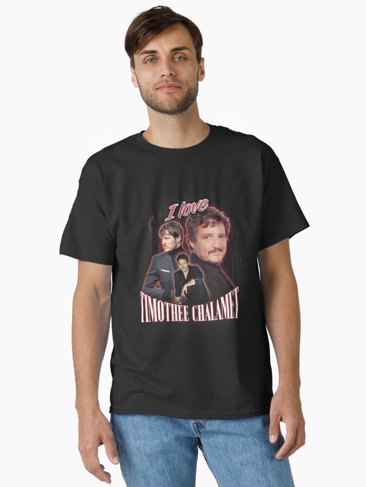 I Love Timothee Chalamet Pedro Pascal Cursed Fan Collage Classic T-Shirt