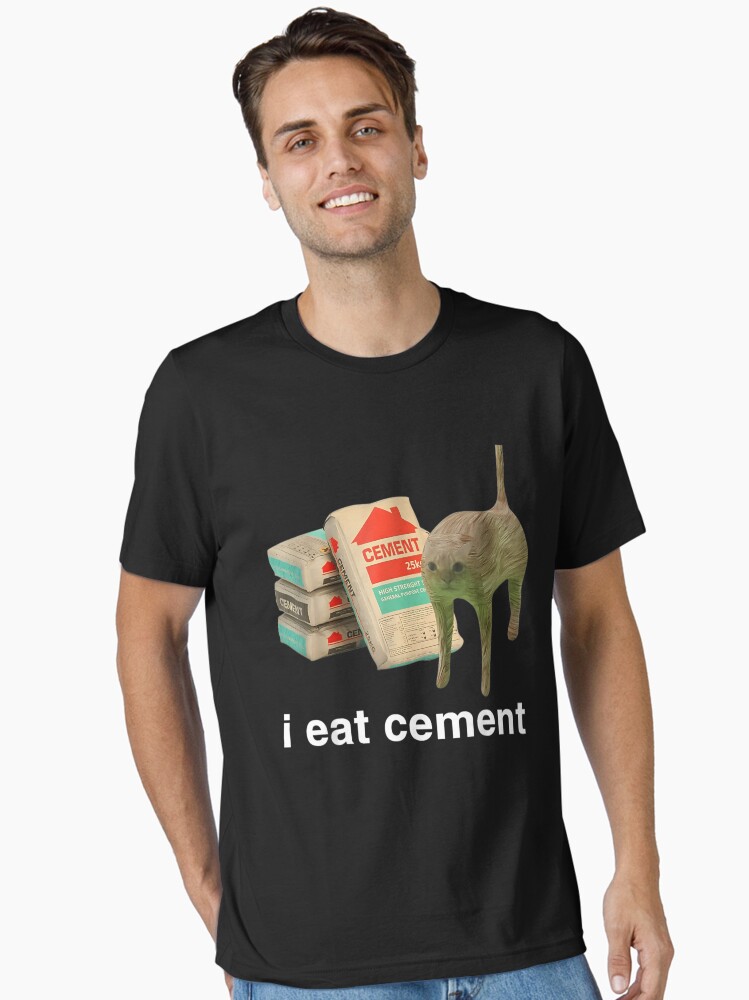 I Eat Cement Cursed Cat Funny Oddly Specific Meme T-Shirt Essential T-Shirt