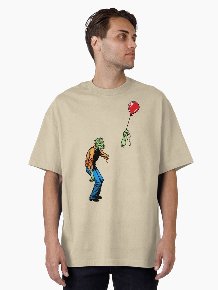 Sad Zombie with Balloon Oversized T-Shirt