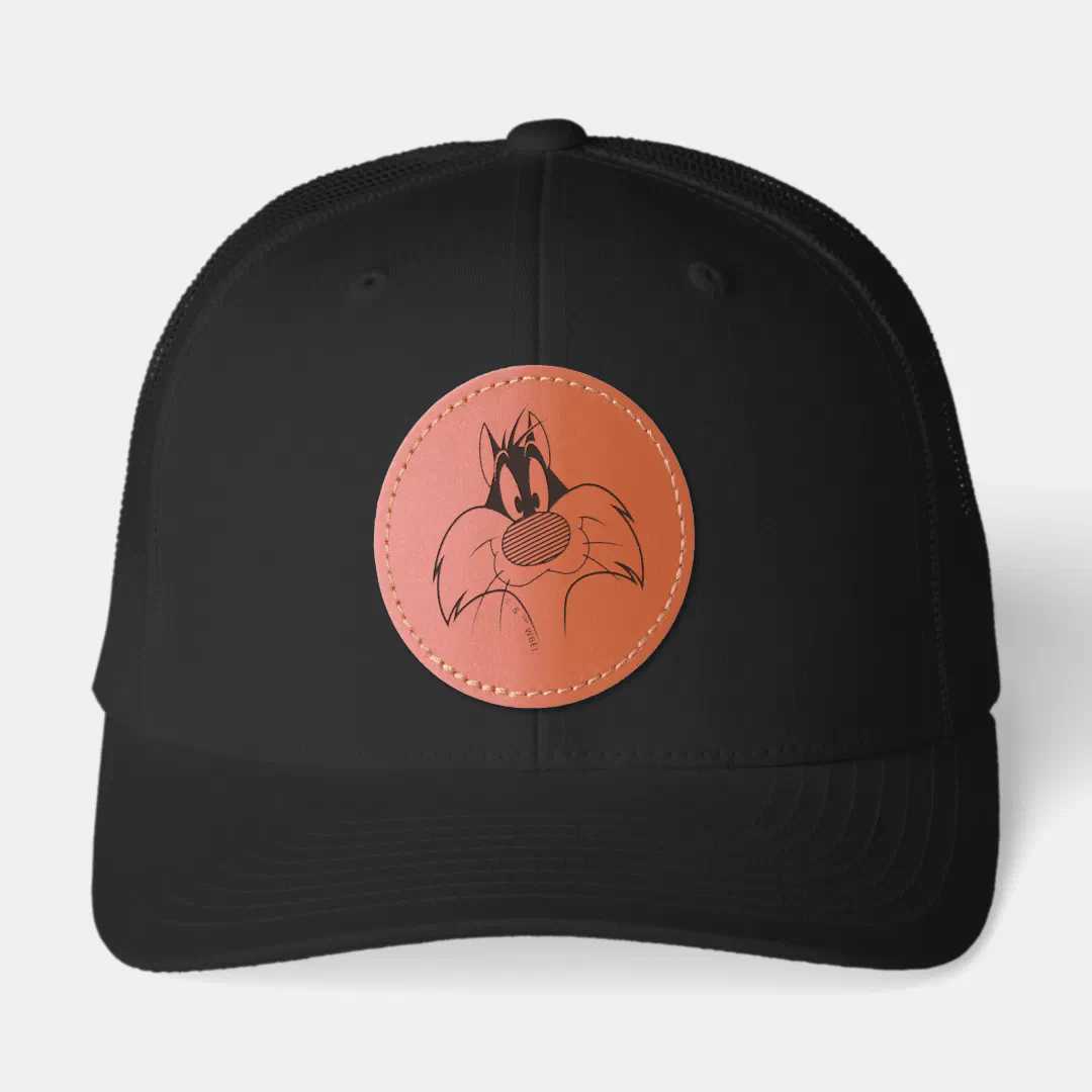 SYLVESTER™ Red Nose Face Leather Patch Hat