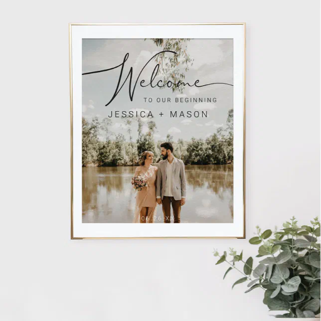 Wedding Welcome Sign Poster with Photo