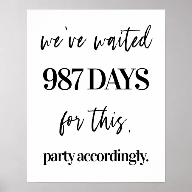 We’ve Waited Funny Wedding Poster